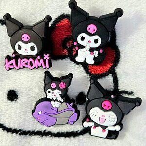 New 4 piece Kuromi Shoe Charms for Crocs